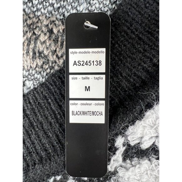 Belldini Black, White & Mocha Patterned Sleeveless Knit Sweater Vest Size Medium - Picture 7 of 16